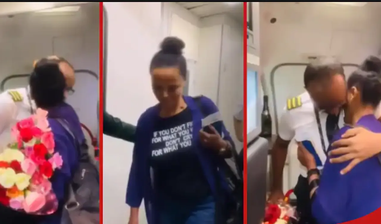 Ethopian Mother's pilot son flies her home
