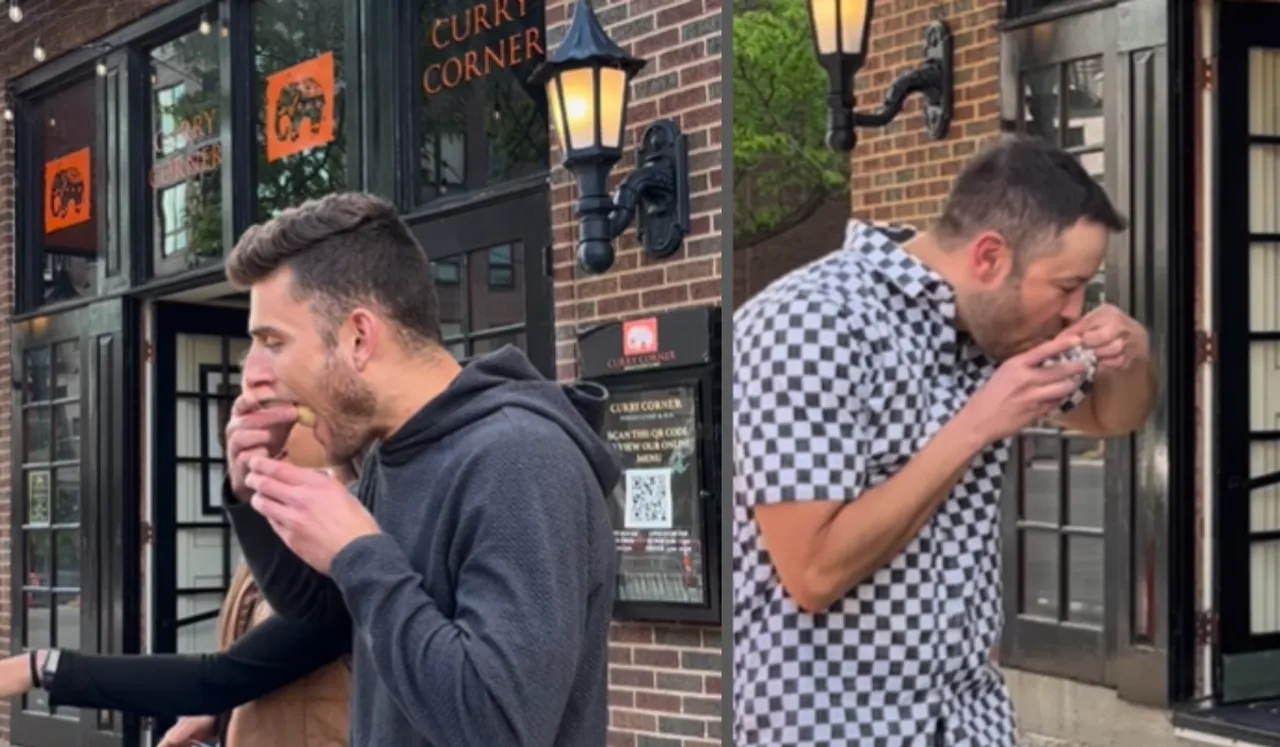 people in the US trying panipuri