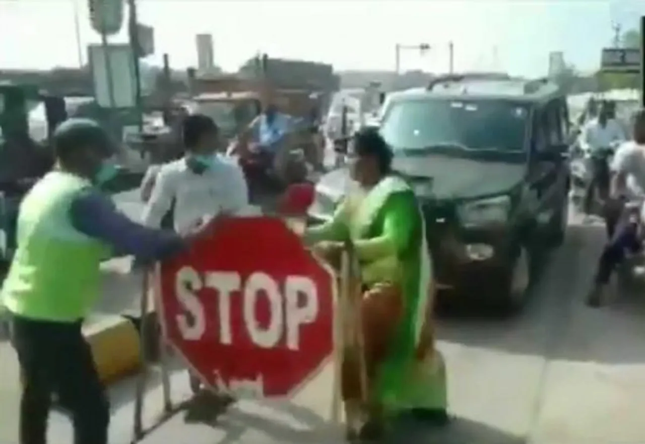 Caught On Camera: YSRCP Leader D Revathy Slaps Toll Plaza Staff
