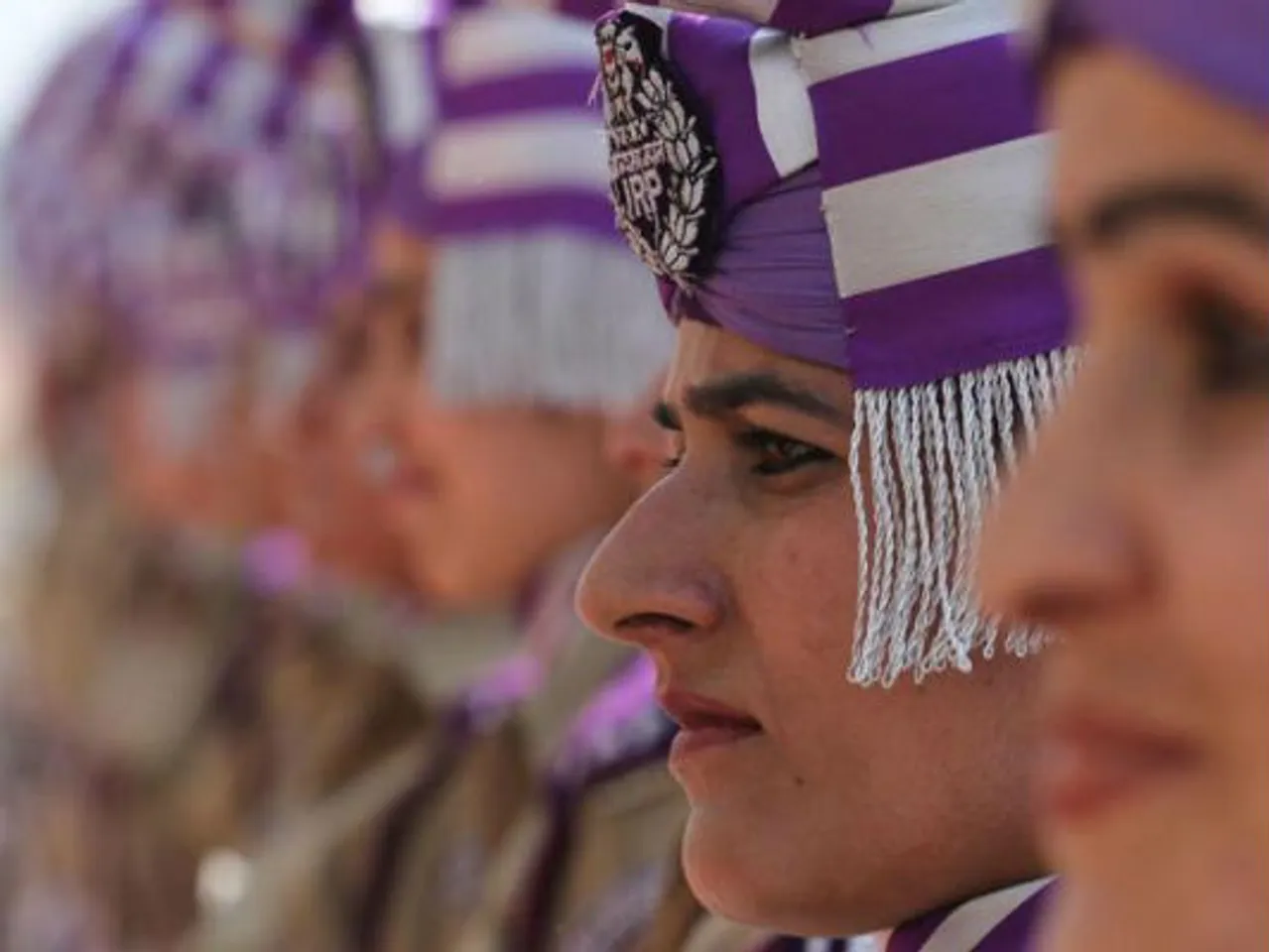 A policewomen guard of honour
