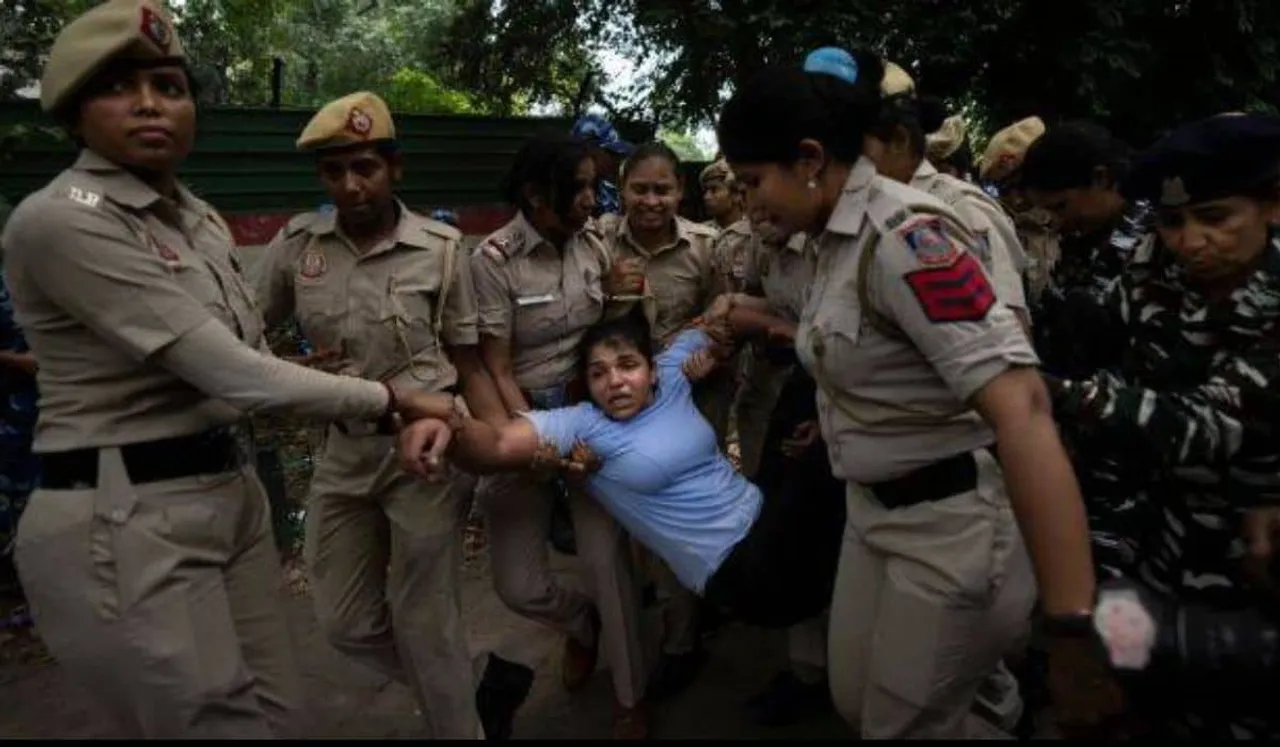 Protesting Wrestlers Arrested
