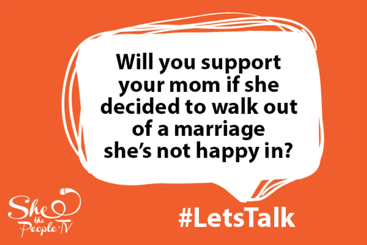 Mom walks out of marriage