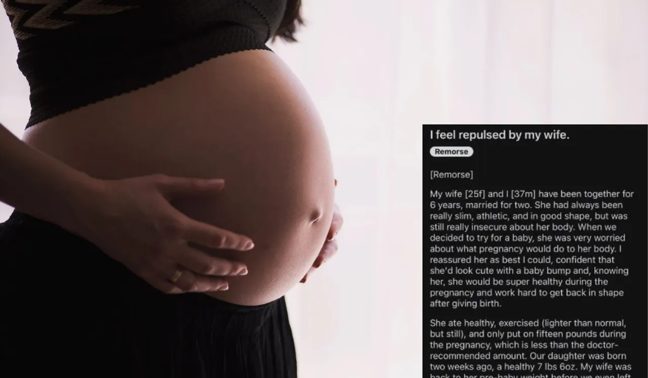 Man Body Shame Pregnant Wife
