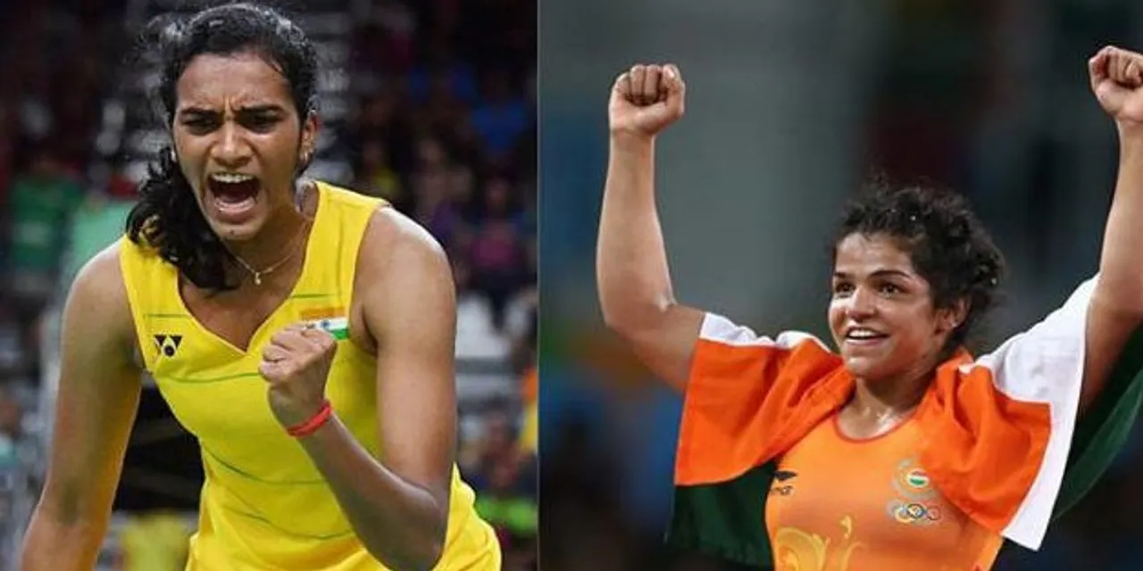 PV Sindhu and Sakshi Malik