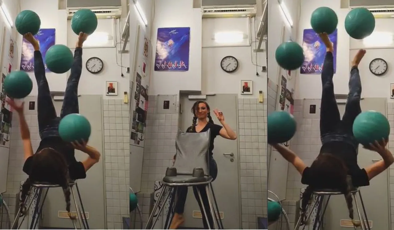 Woman Shows Her Juggling Skills Video