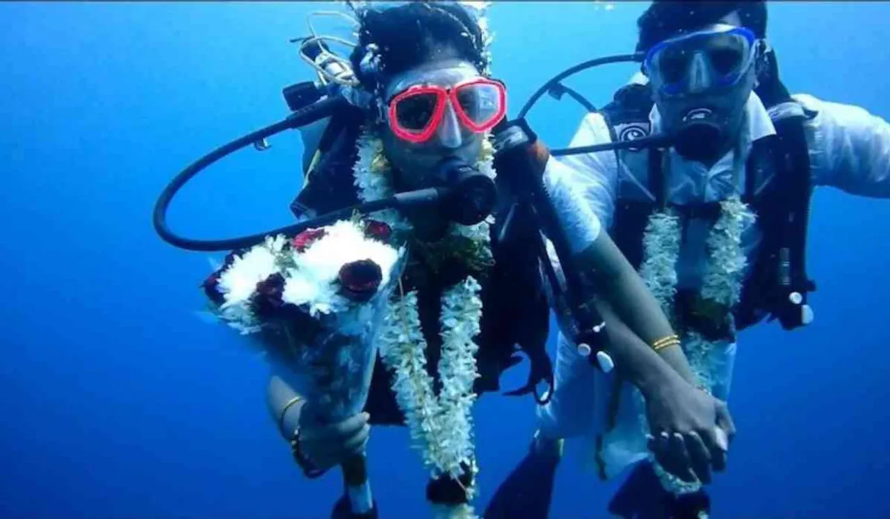 underwater wedding