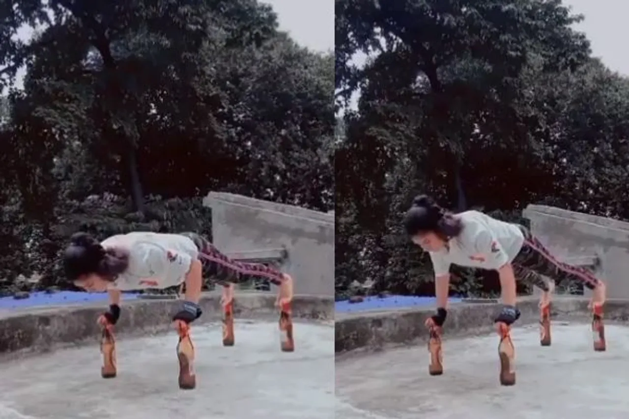 push ups on glass bottles