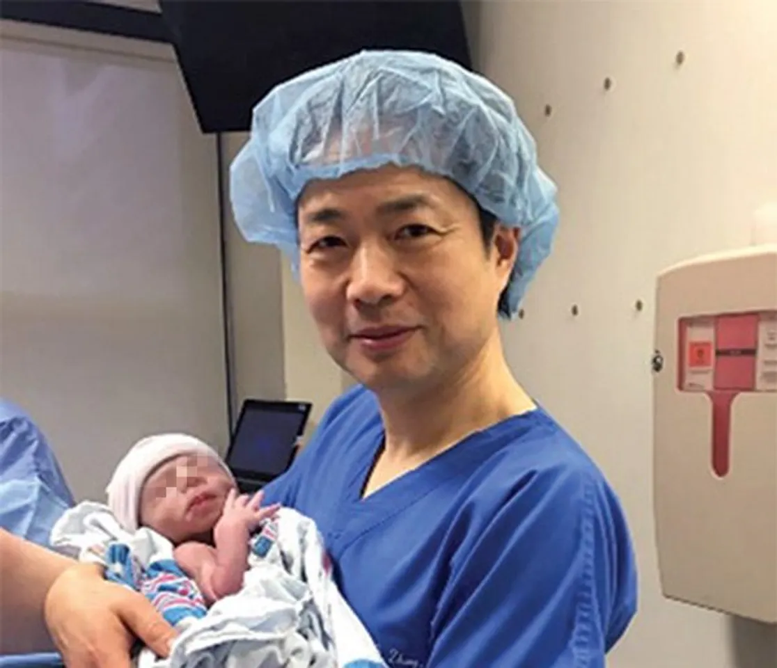 Baby born with three parent technique