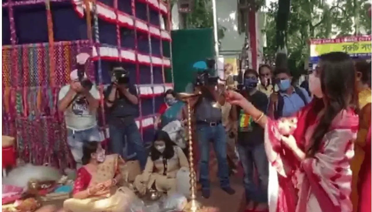 Nusrat Jahan Durga Puja