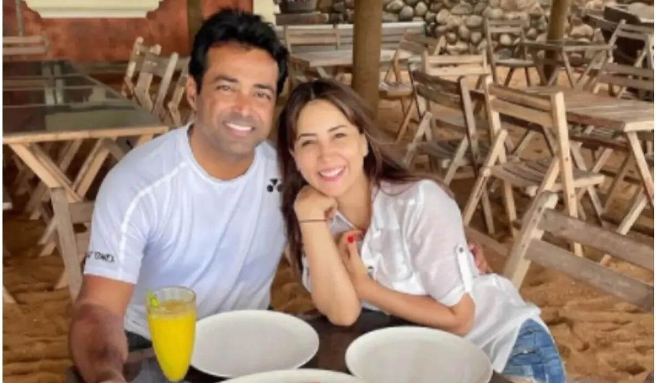 Kim Sharma Leander Paes Goa Pics, Kim Sharma Leander Paes