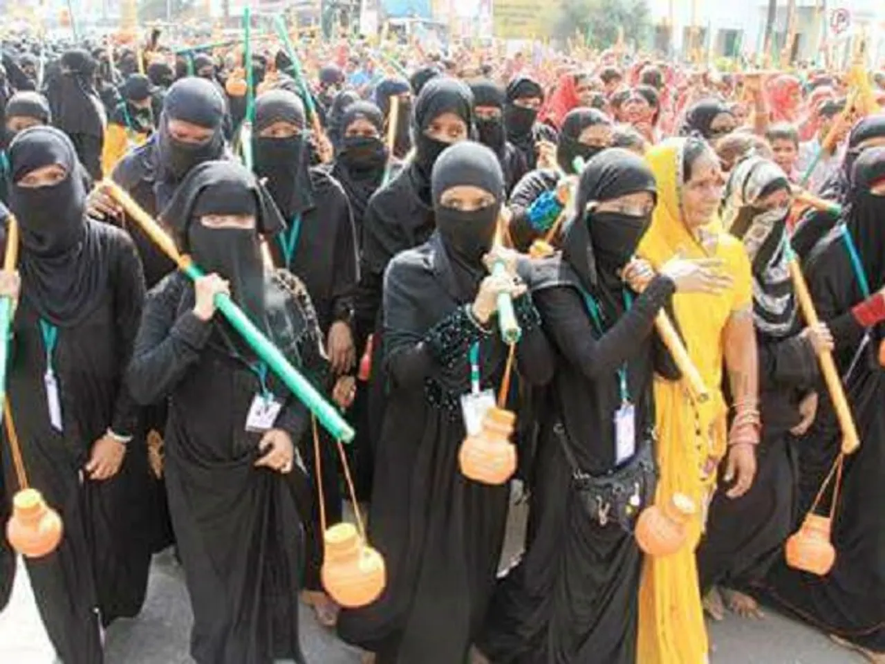 Women in burqa