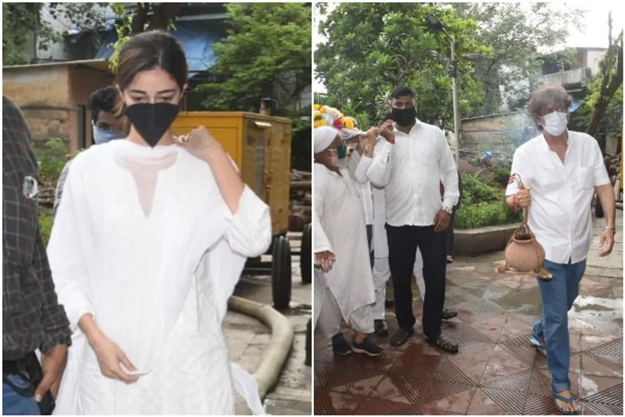 Ananya Panday, Chunky Panday at Snehlata's funeral