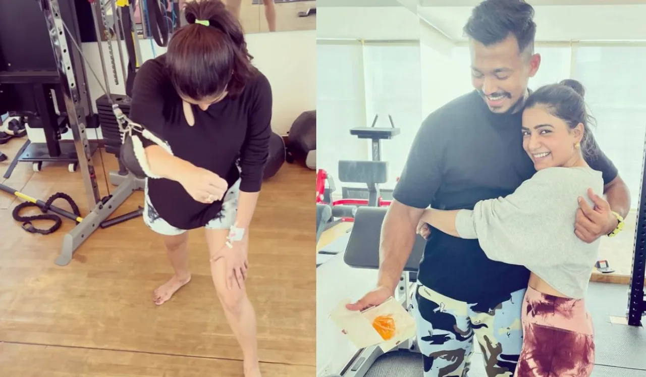 samantha works out with cannula