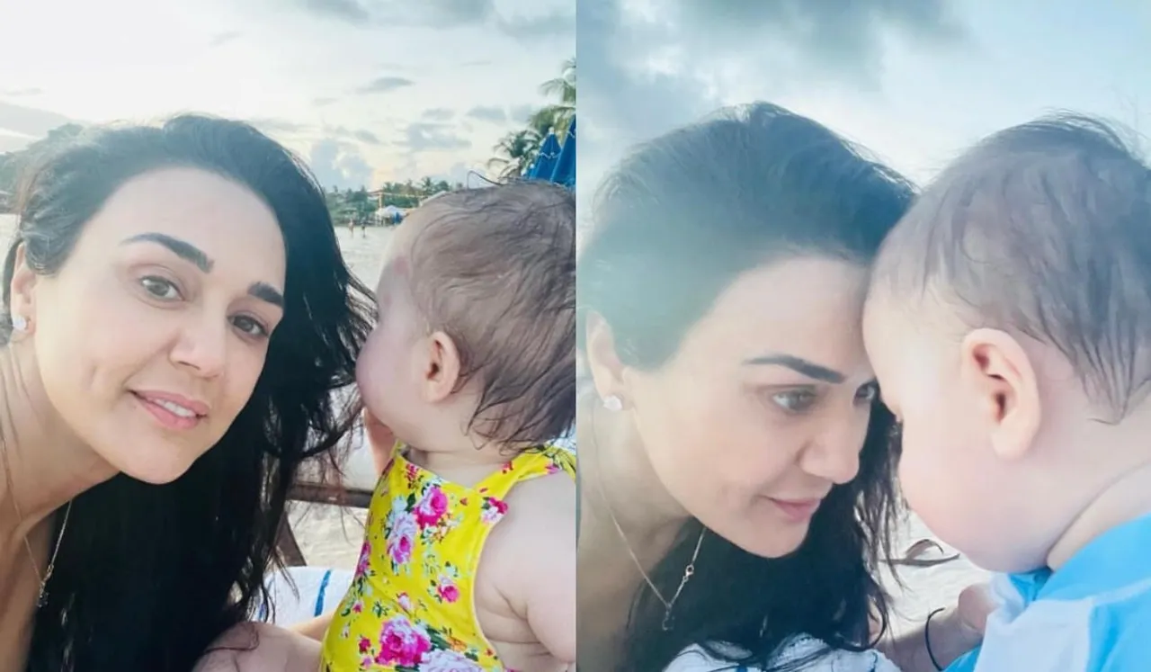 Preity Zinta Twins Birthday