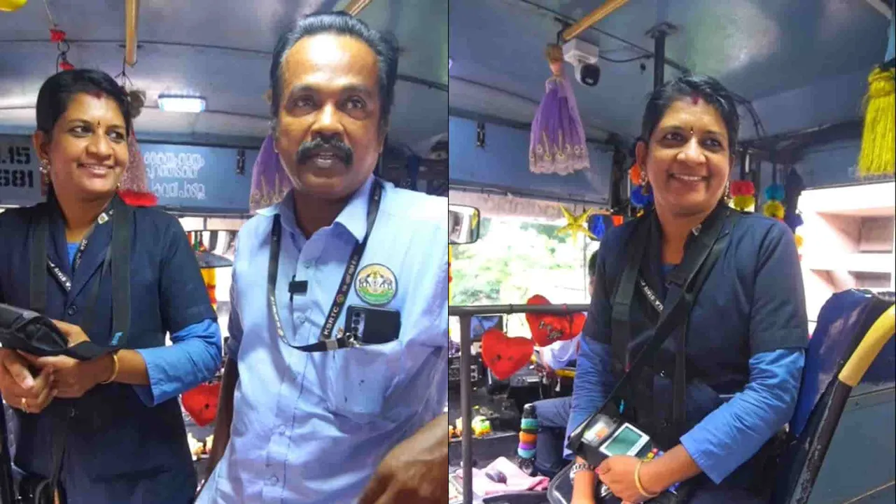 kerala couple operate bus together
