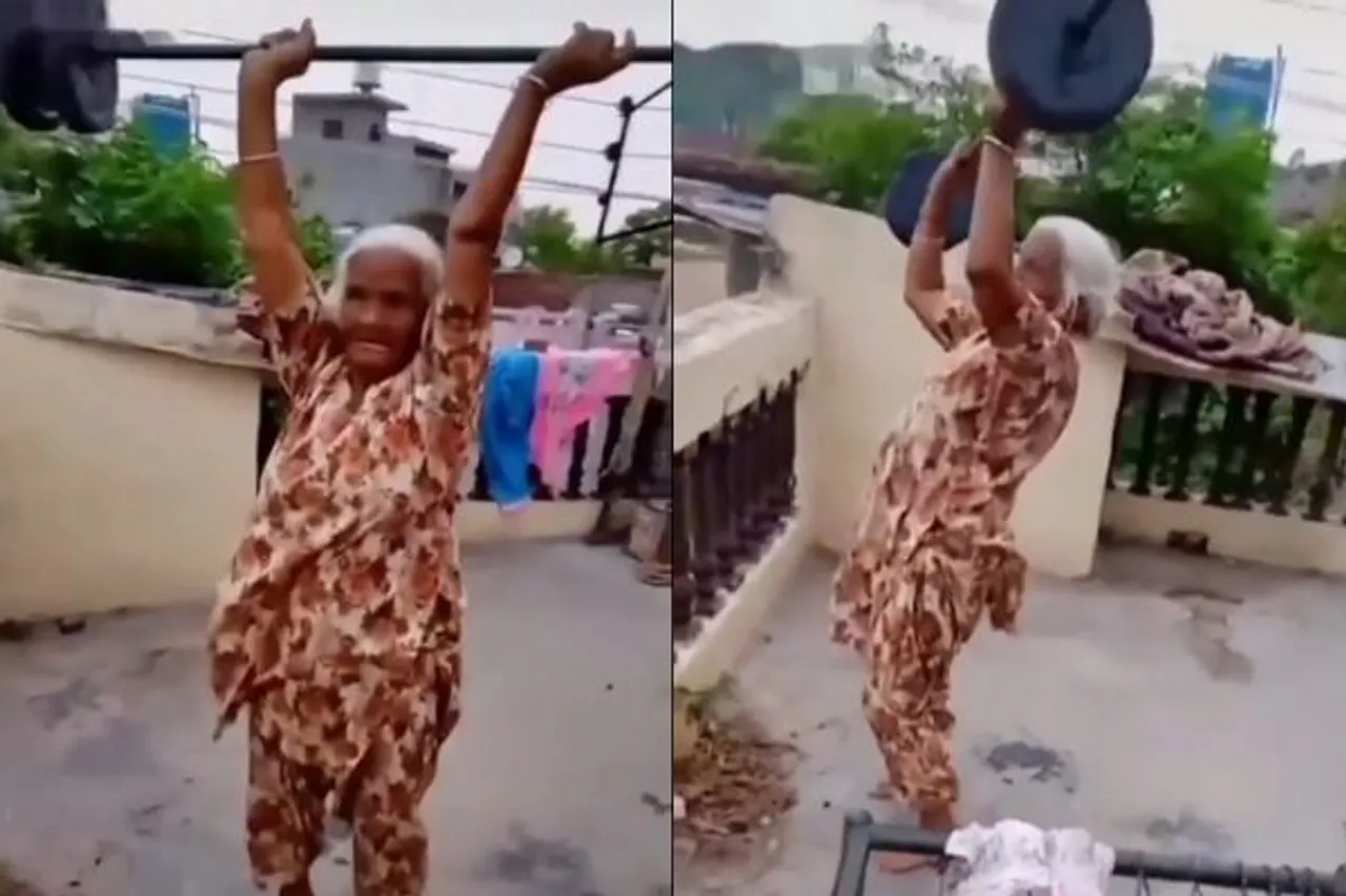 Grandmother Does Deadlifts