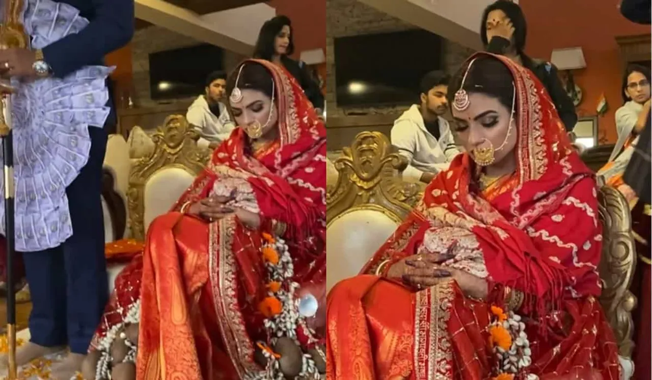 Bride Falls Asleep During Wedding