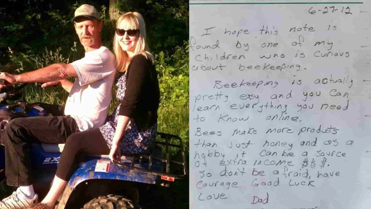 woman finds note by late father