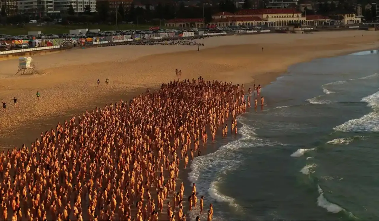Australians pose naked