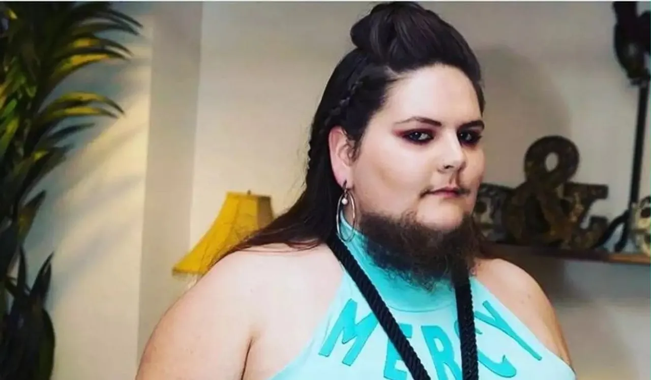 Woman Embraces Facial Hair
