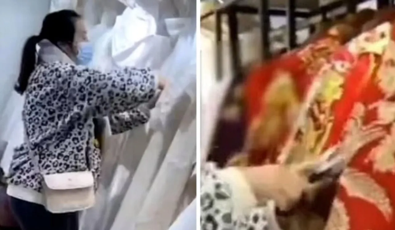 Angry Woman Rips Apart Wedding Dresses