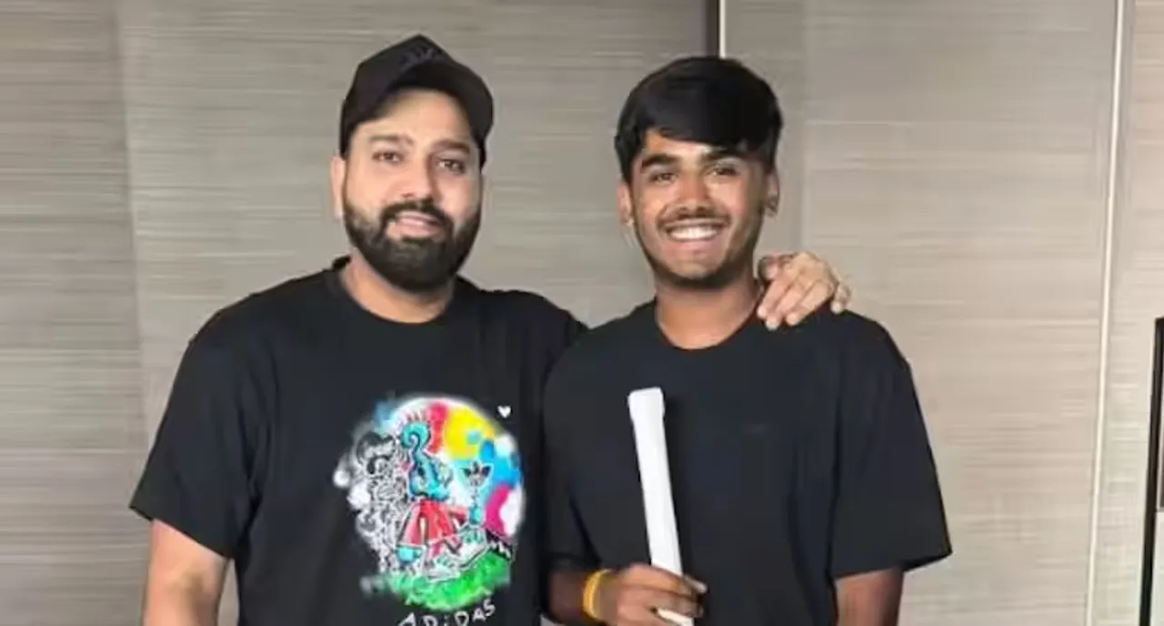 Mhatre receives a gift from Rohit Sharma, post goes viral