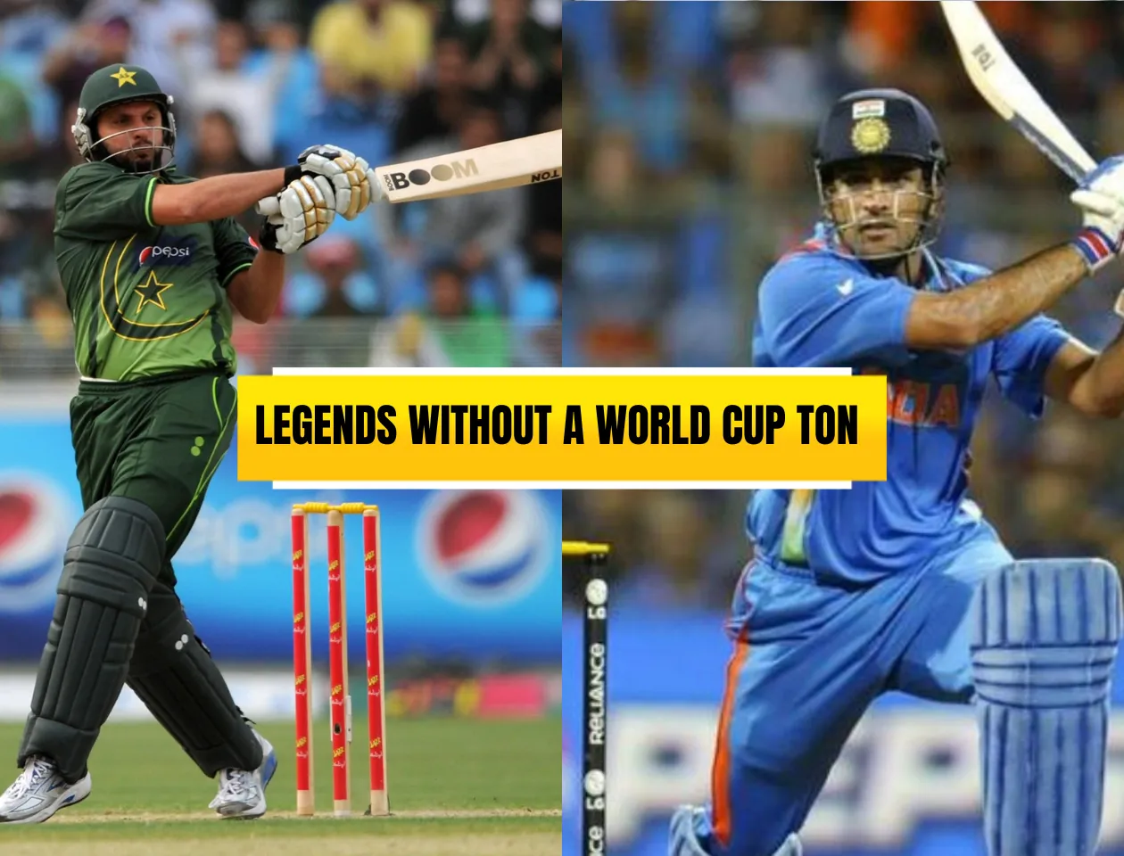 Shahid Afridi & MS Dhoni (Source: Twitter)