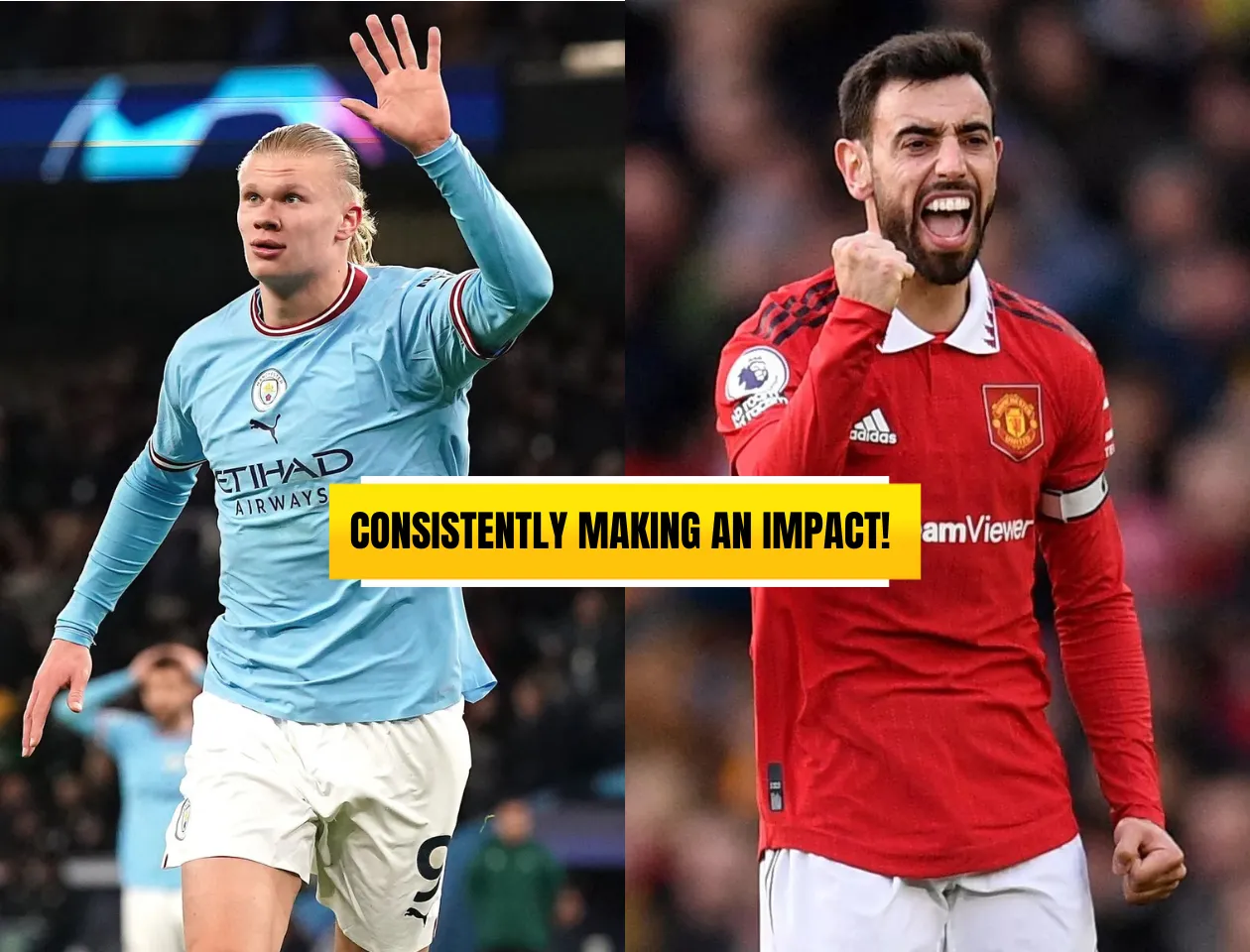 Erling Haaland & Bruno Fernandes (Source: Twitter)