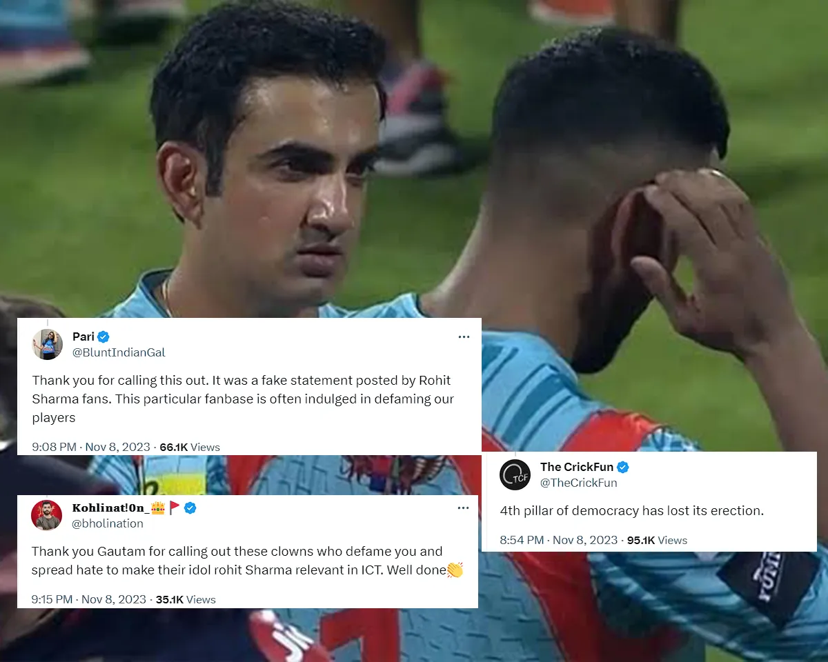 Gautam Gambhir with KL Rahul in IPL 2022
