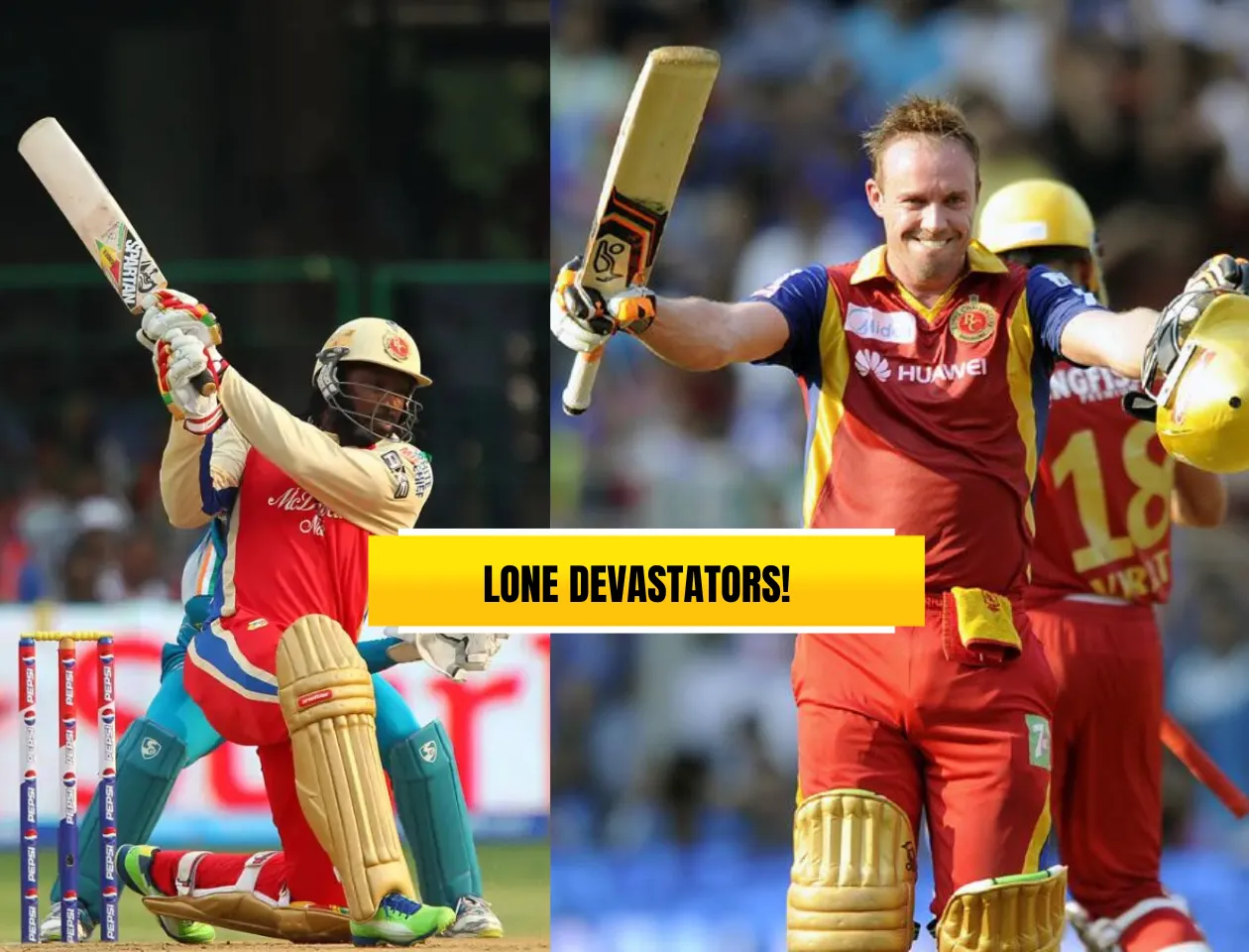 Chris Gayle & AB de Villiers (Source: Twitter)