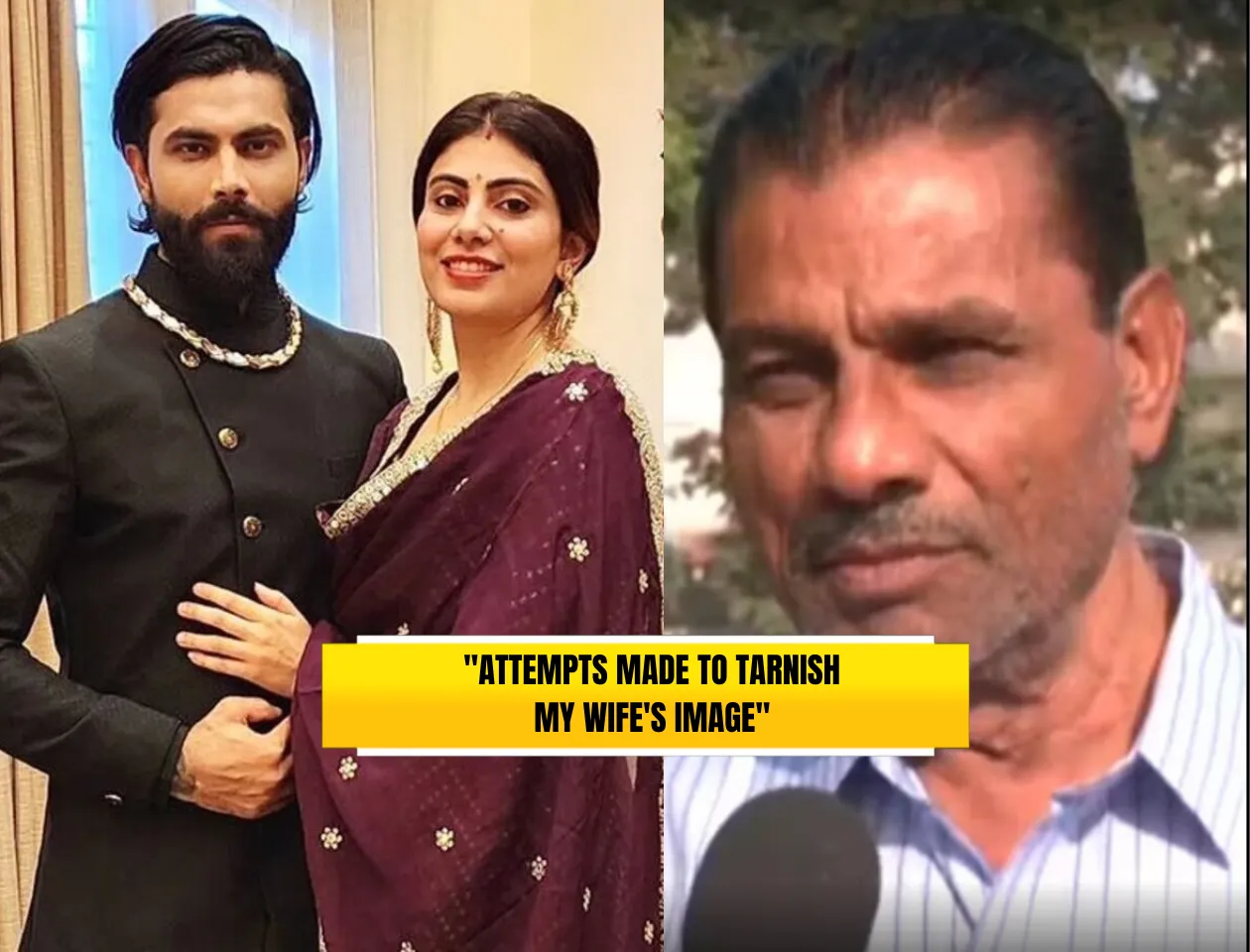 Ravindra Jadeja with his wife (left) & Cricketer's father (Source: X)