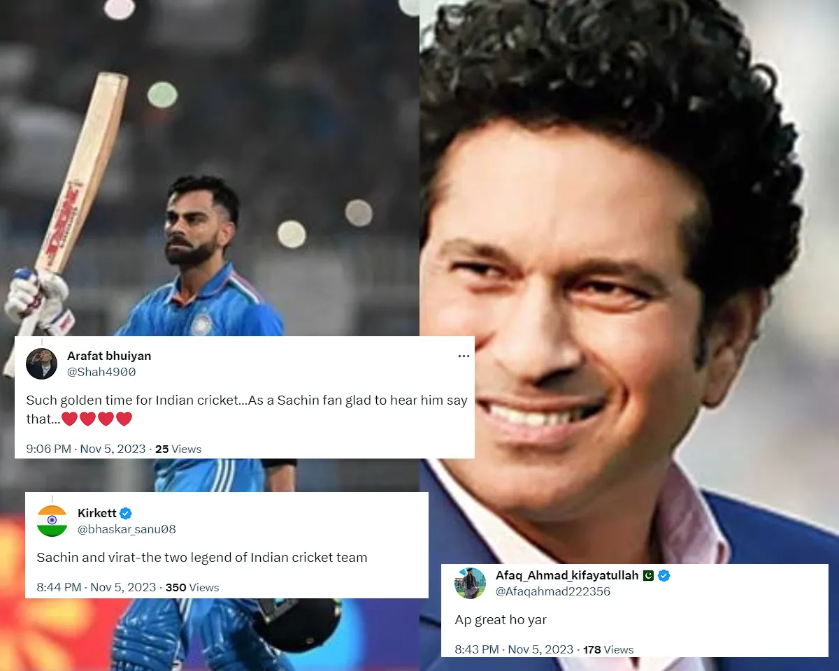 Virat Kohli & Sachin Tendulkar (Source: Twitter)