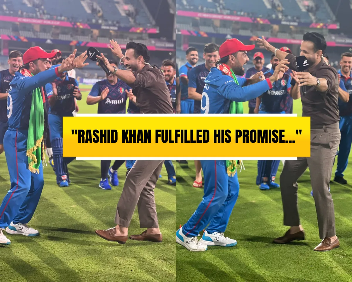Rashid Khan, Irfan Pathan dancing together
