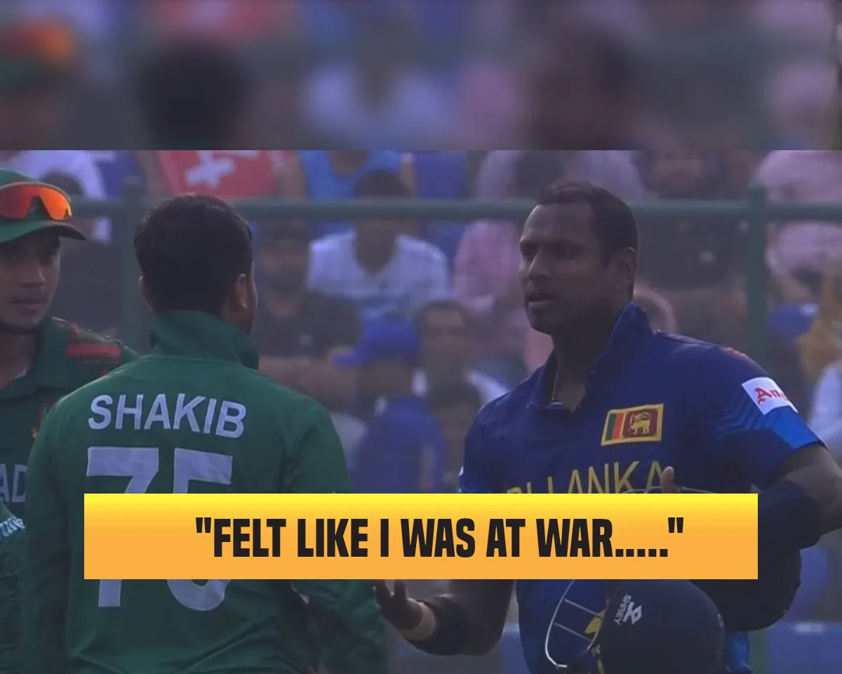 Shakib Al Hasan with Angelo Mathews
