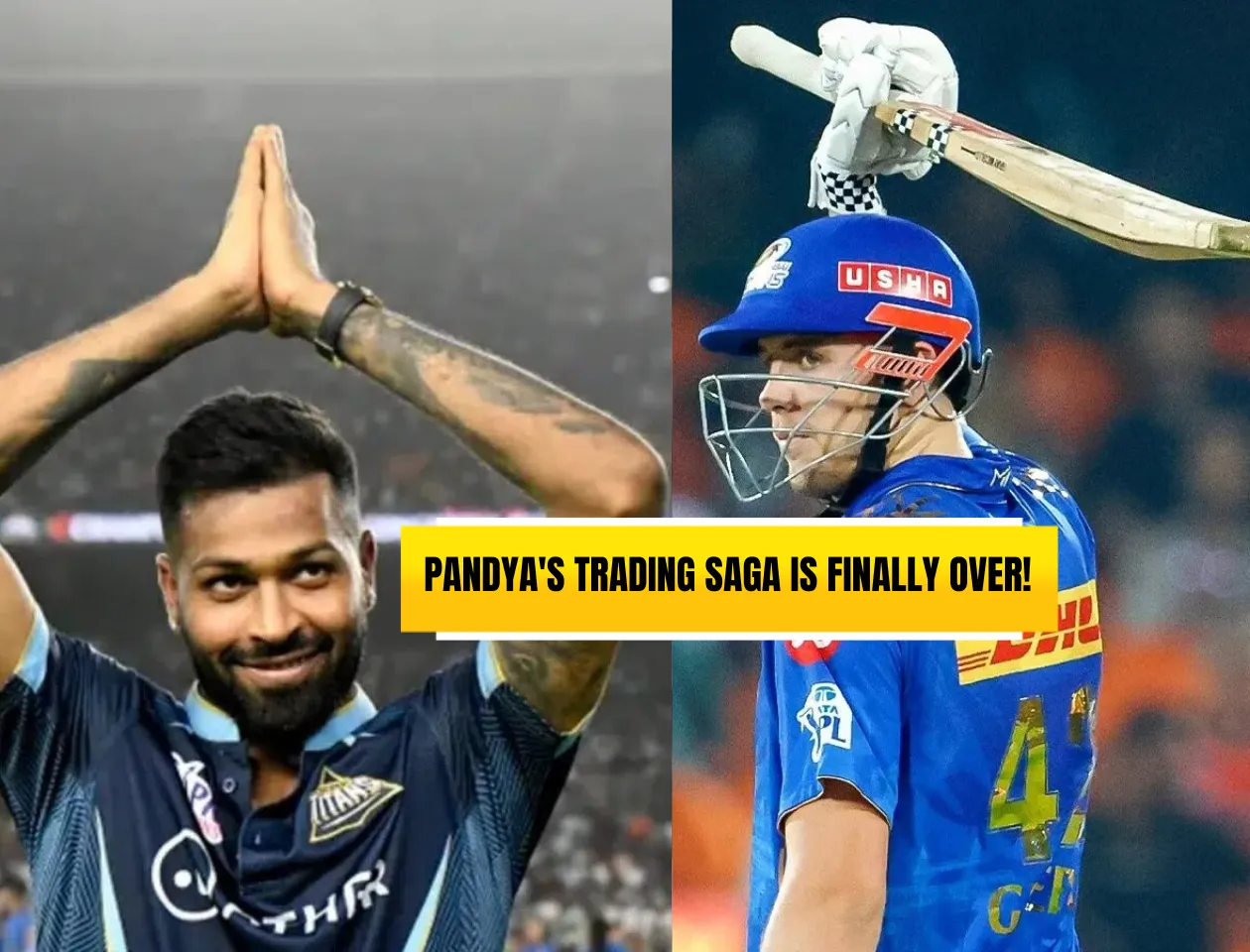 Hardik Pandya & Cameron Green (Source: Twitter)