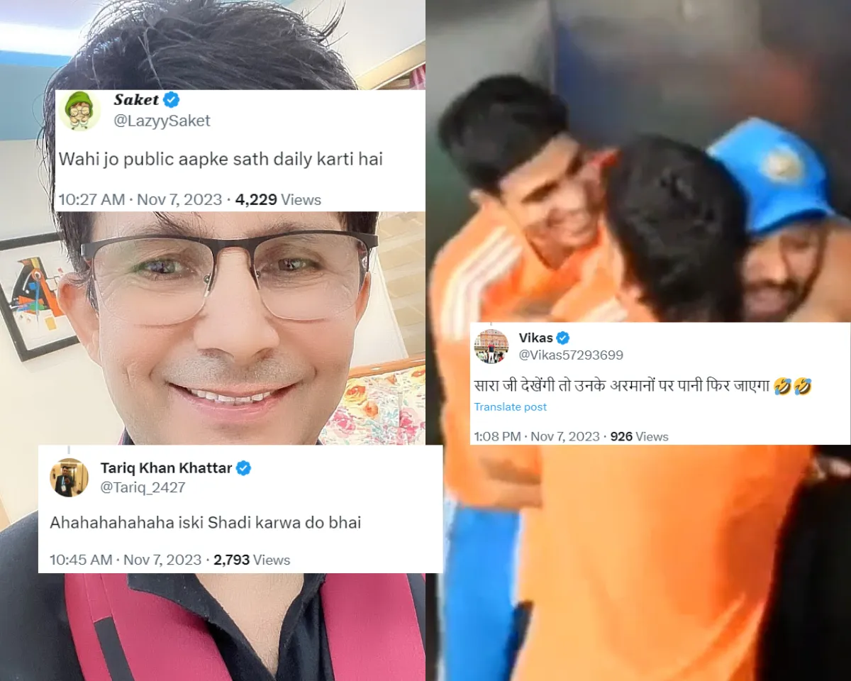 Kamaal R Khan, Shubman Gill with Rohit Sharma