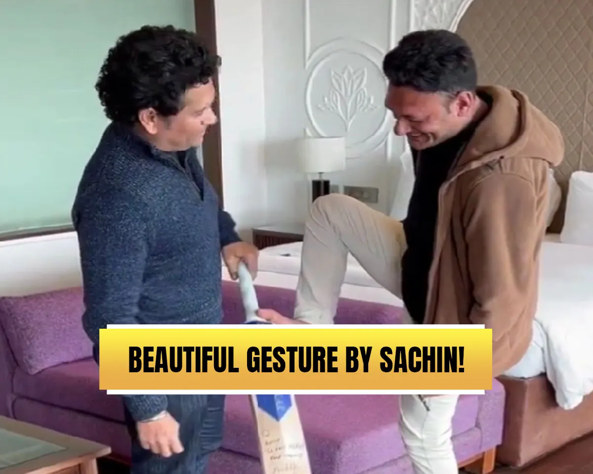 Sachin Tendulkar with Amir Hussain