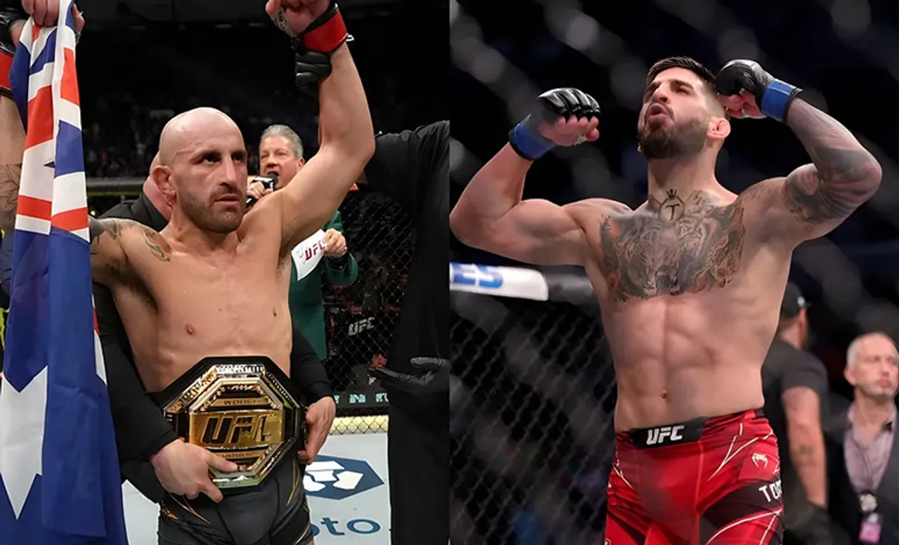 Alexander Volkanovski and Ilia Topuria