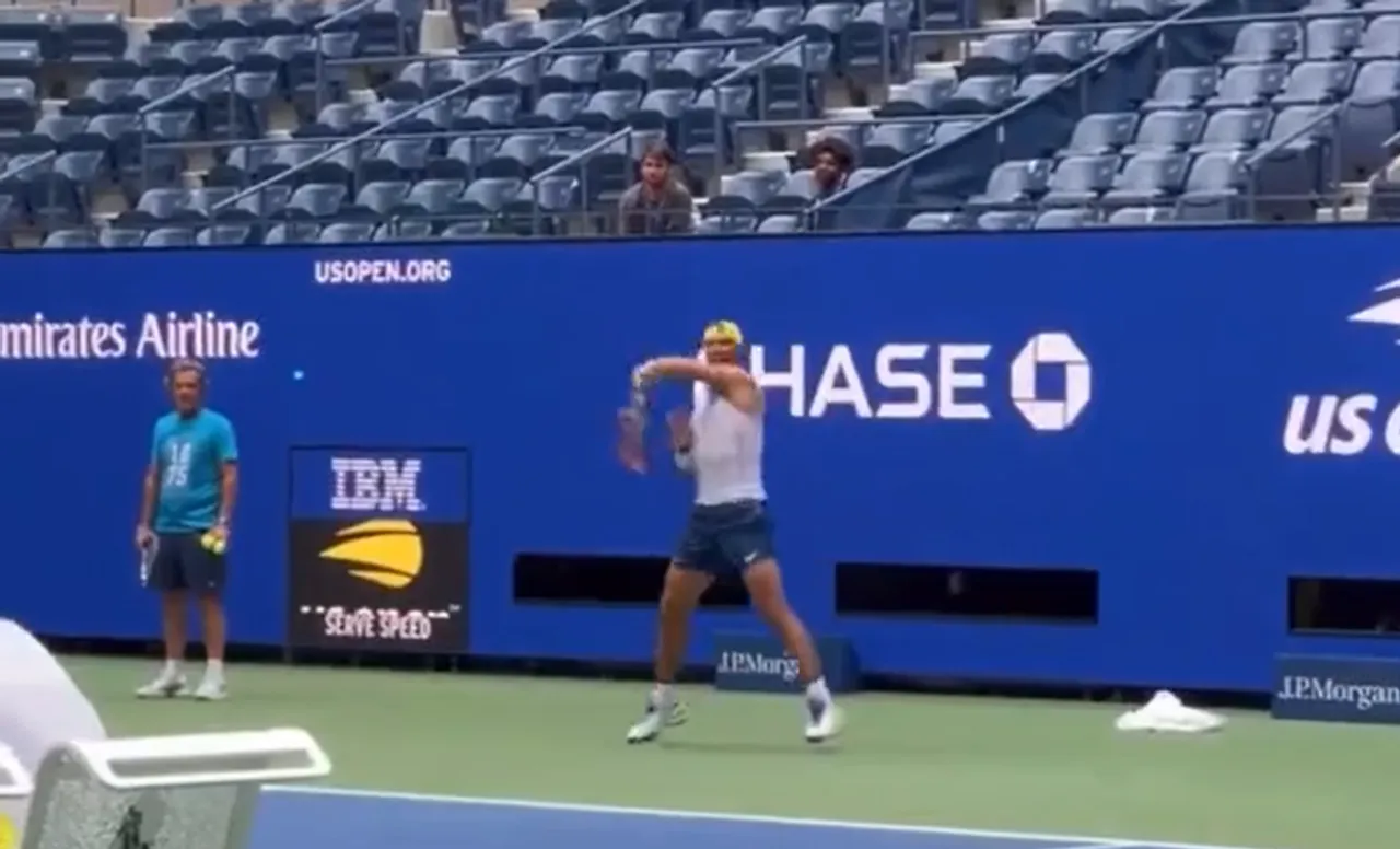 Rafael Nadal sweats it hard at Arthur Ashe