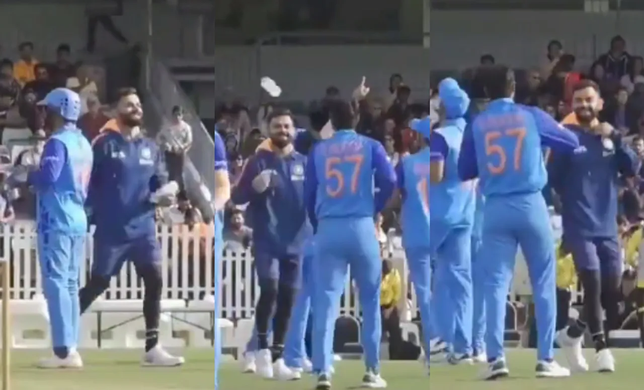 Virat Kohli turns water boy