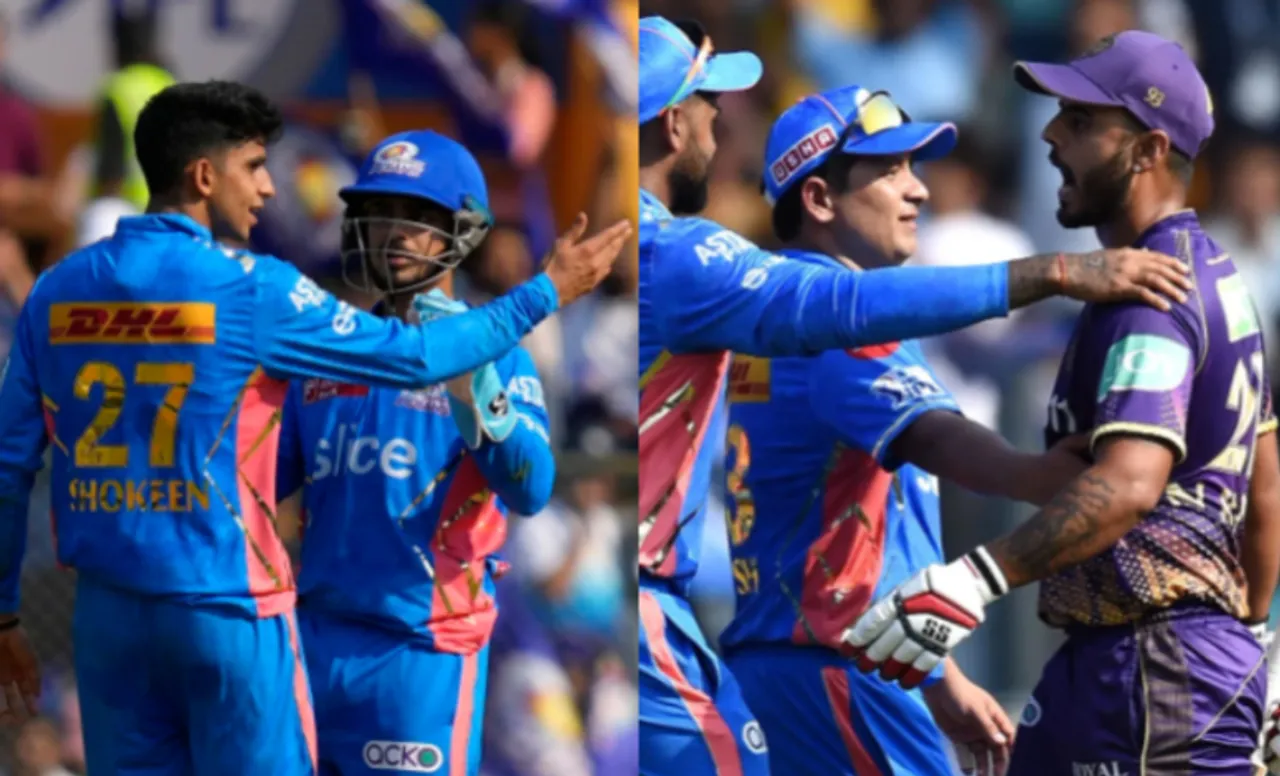 Nitish Rana abuses on field