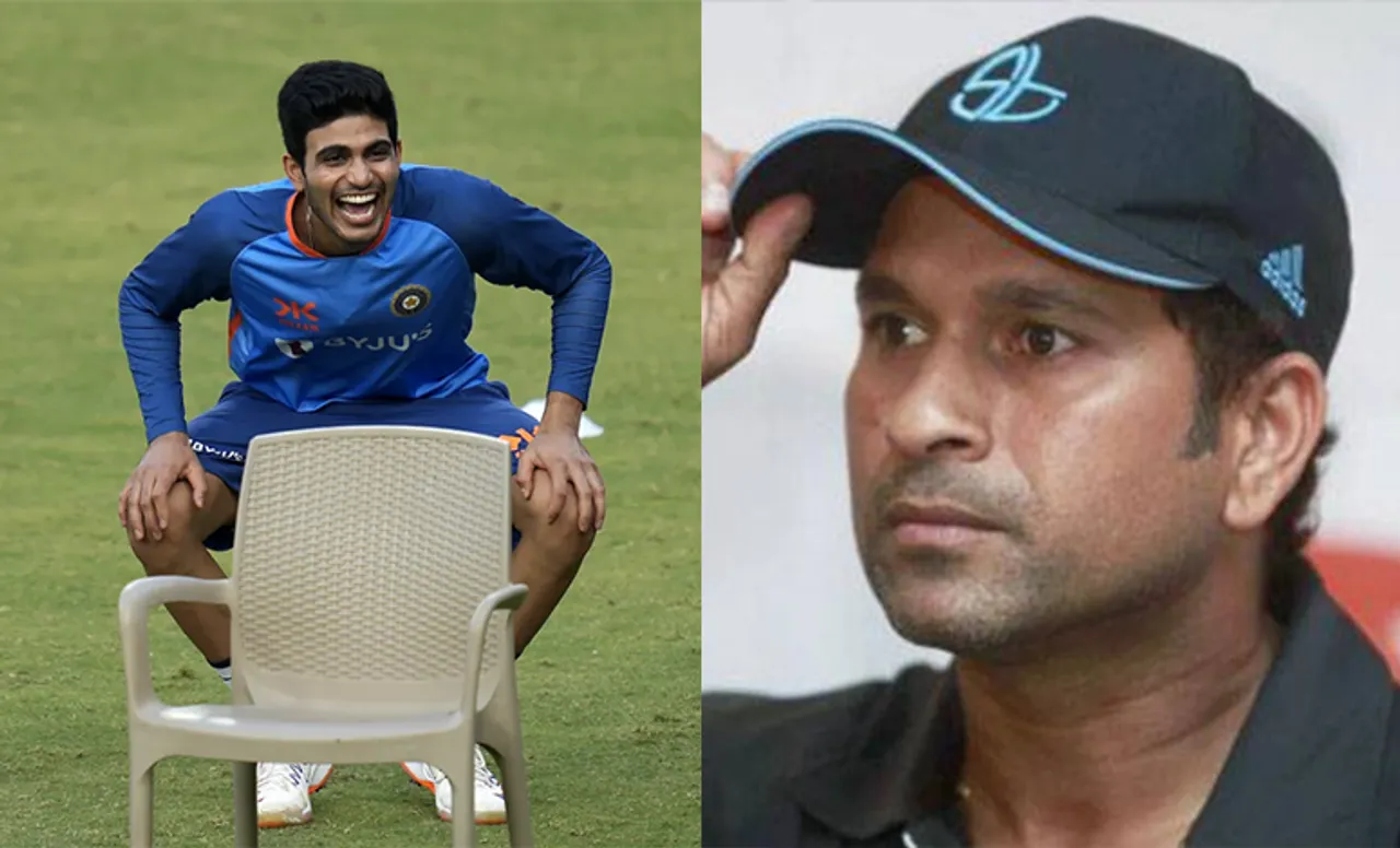 Shubman Gill and Sachin Tendulkar (Source - Twitter)