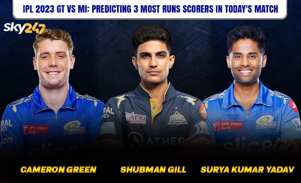 GT vs MI, IPL 2023: 3 most run scorers in today's match