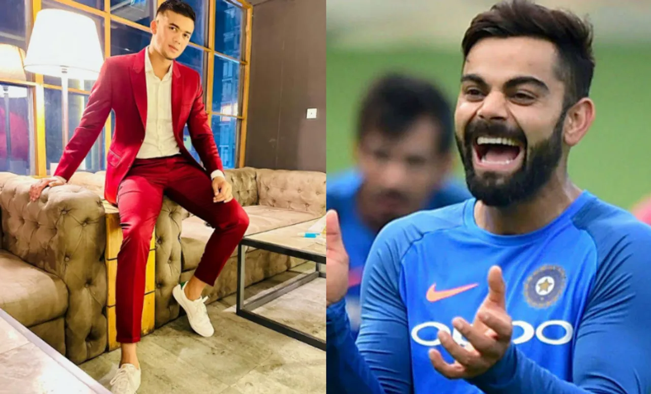 Taskin Ahmed and Virat Kohli