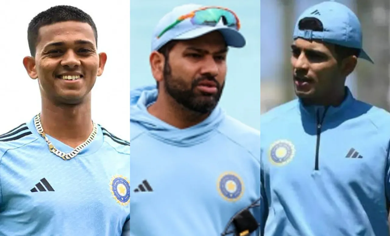 Yashasvi Jaiswal, Rohit Sharma, and Shubman Gill