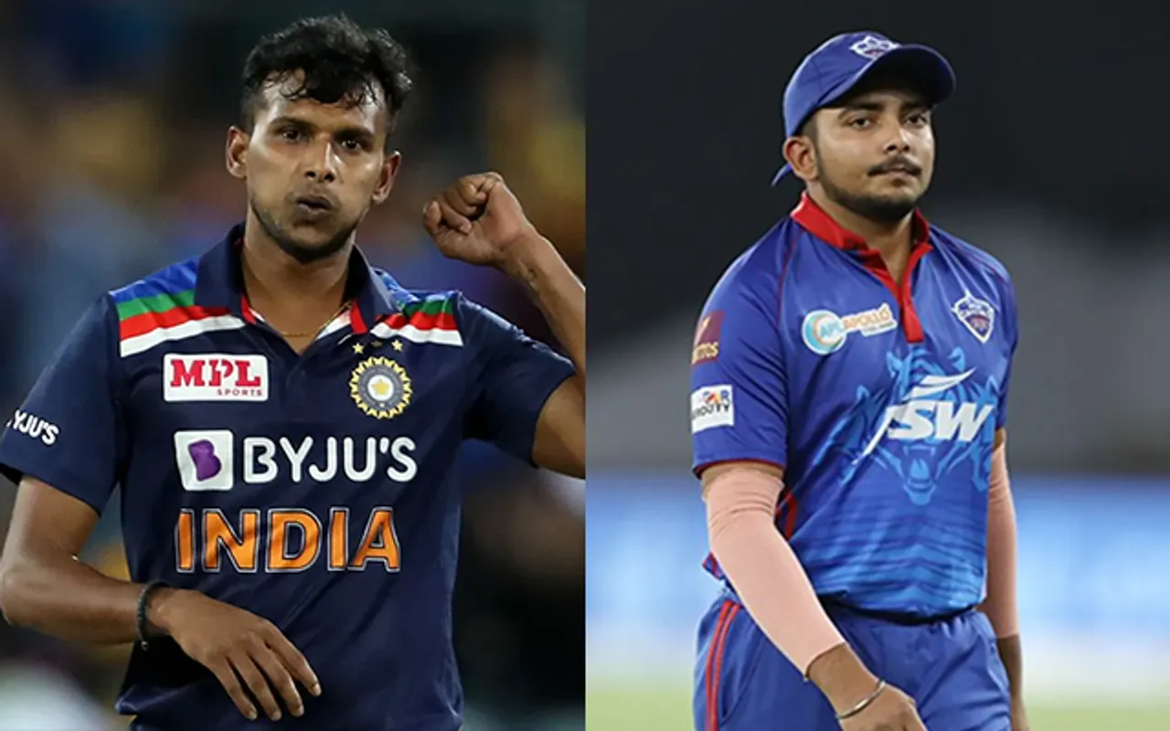 Prithvi Shaw and T Natarajan