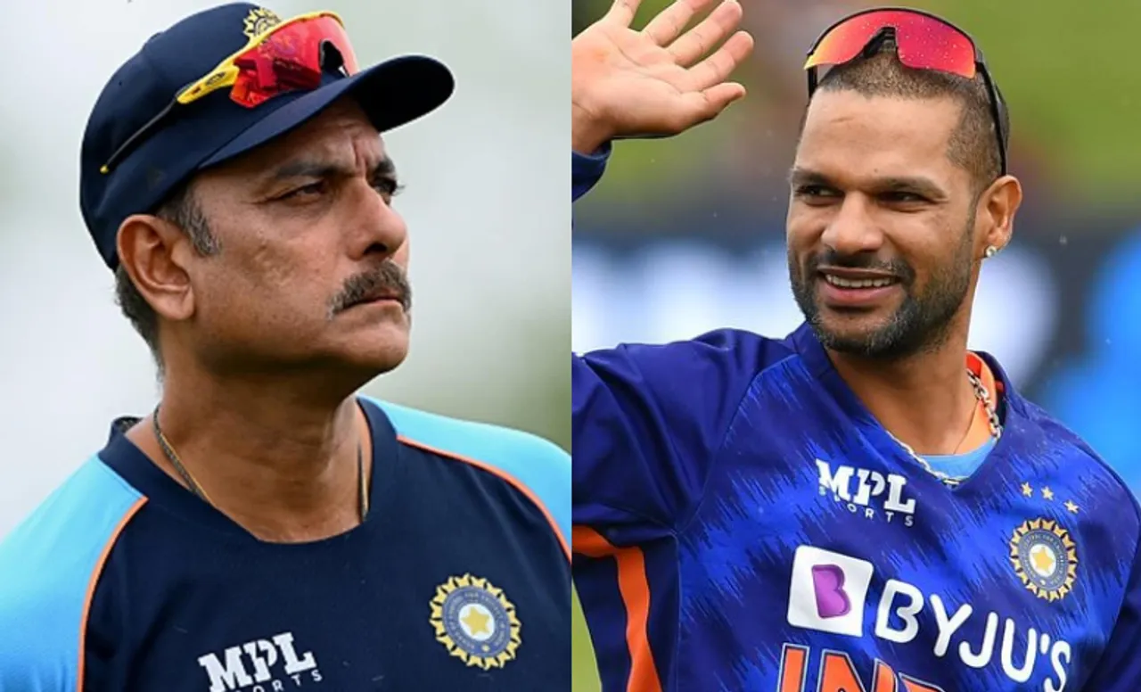 Ravi Shastri and Shikhar Dhawan