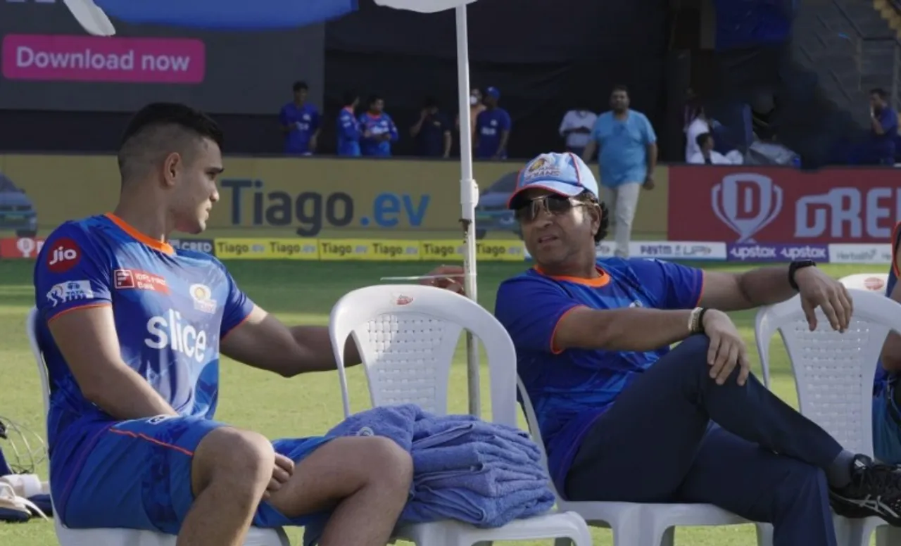 Arjun and Sachin Tendulkar in IPL 2023