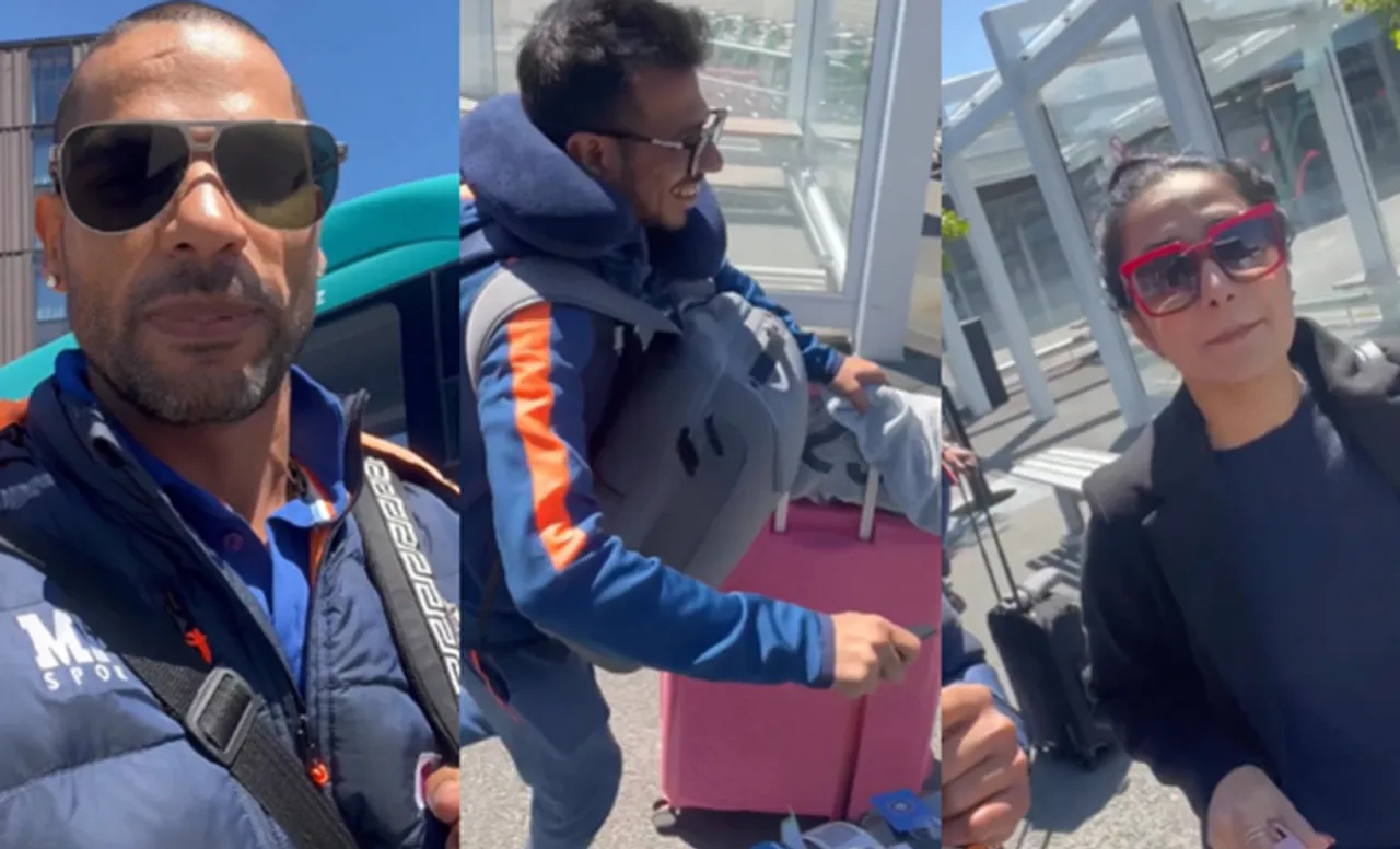 Yuzvendra Chahal's cameo as 'Coolie' for Dhanashree Verma in Shikhar Dhawan's latest reel goes viral