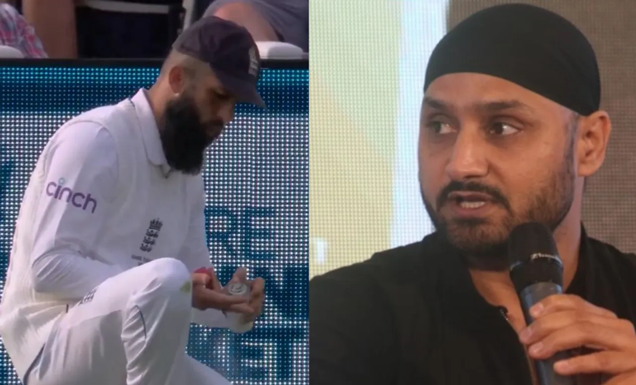 Moeen Ali and Harbhajan Singh (Source - Twitter)